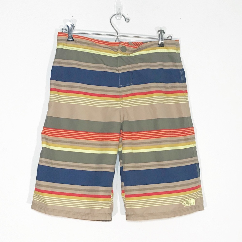 North Face Swim Trunks Shorts Multi Color Stripe L